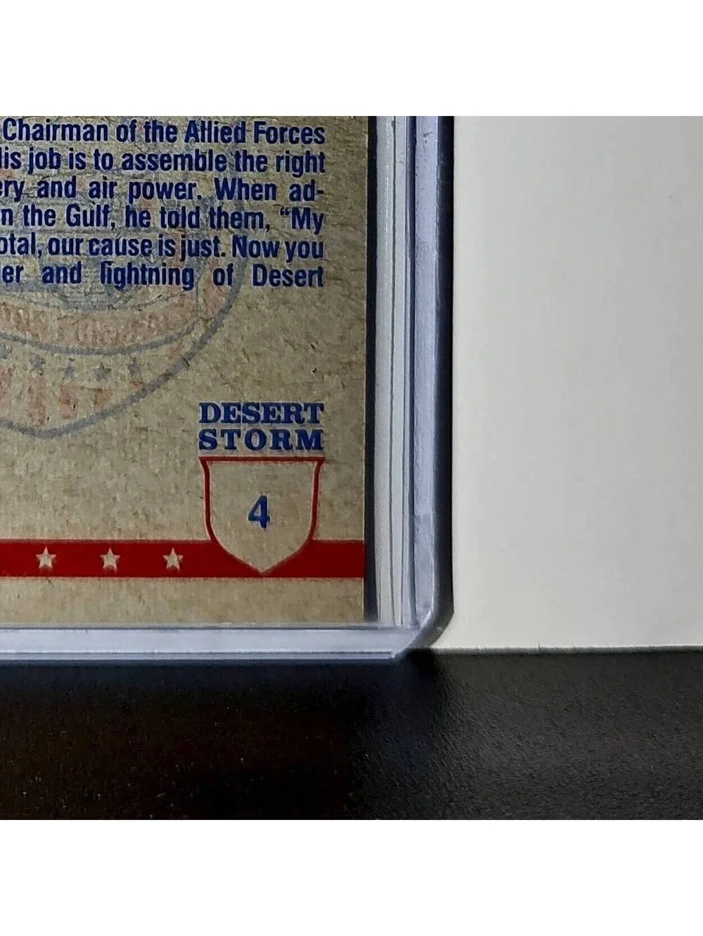 General H. Norman Schwarzkopf 1991 Topps Desert Storm #4 Card - Picture 10 of 10